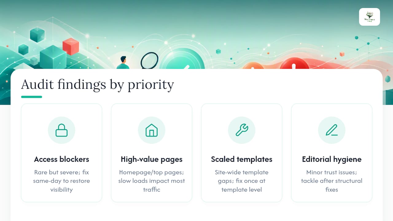 Diagram of AI audit findings prioritization