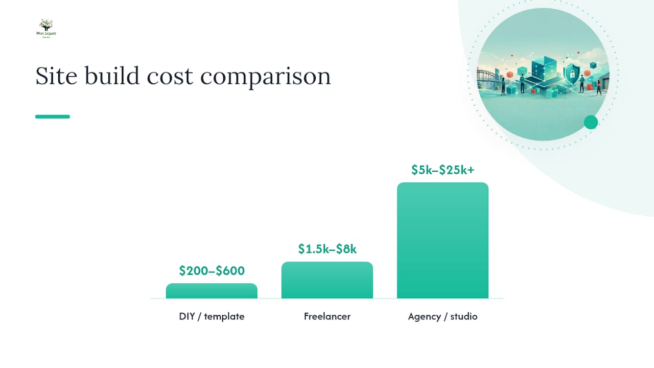 Who builds your site: DIY, freelancer or agency — overview diagram